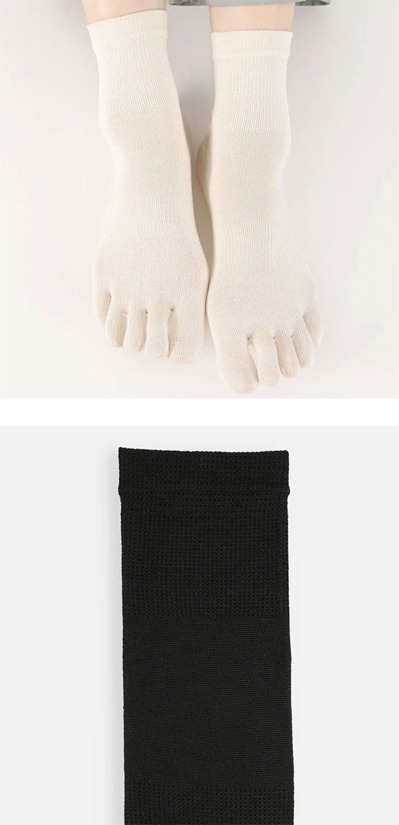 タビオ Tabio LEG LABO シルクの5本指ソックス 靴下 シルク混 吸放湿 レディース 22.5-24.5cm 日本製