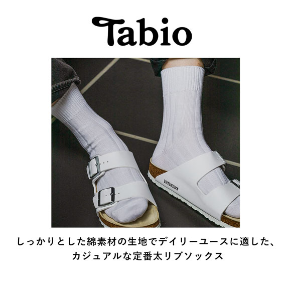 タビオ ベーシック 太リブ　ショート丈 ソックス TabioMEN