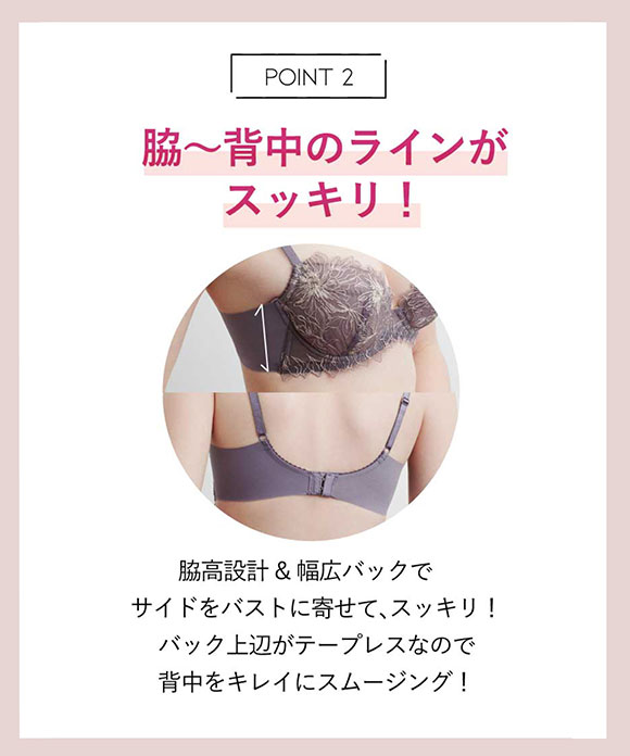 アンフィ AMPHI 長時間、バストをしっかりホールド ホールドデイブラ Hold Day Bra ブラジャー 3/4カップ 脇高 WEB限定 単品
