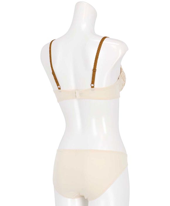 アンフィ ブラ＆ショーツセット まる胸メイク 谷間 大花 ABCDE ブラジャー ショーツ セット 大きいサイズ AMPHI BCC231