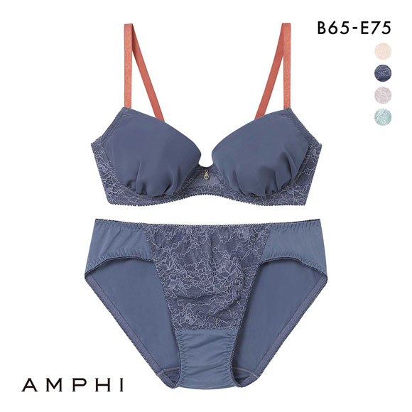 アンフィ ブラ＆ショーツセット まる胸メイク レース ABCDE ブラジャー ショーツ セット AMPHI BCC237