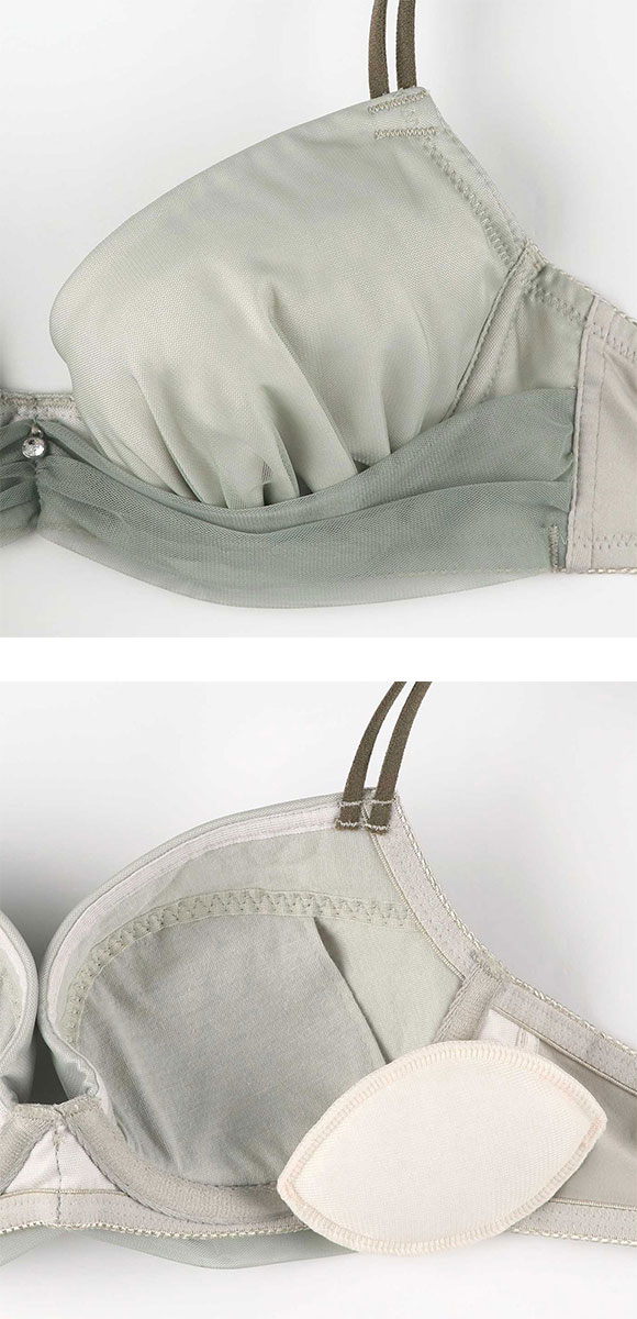 アンフィ ブラ＆ショーツセット チュール まる胸メイク BCDE ブラジャー ショーツ セット AMPHI BCC238