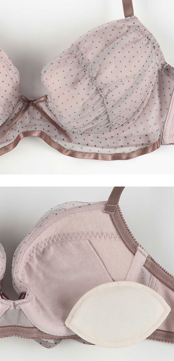 アンフィ ブラ＆ショーツセット まる胸メイク チュール BCDE ブラジャー ショーツ セット AMPHI BCC242