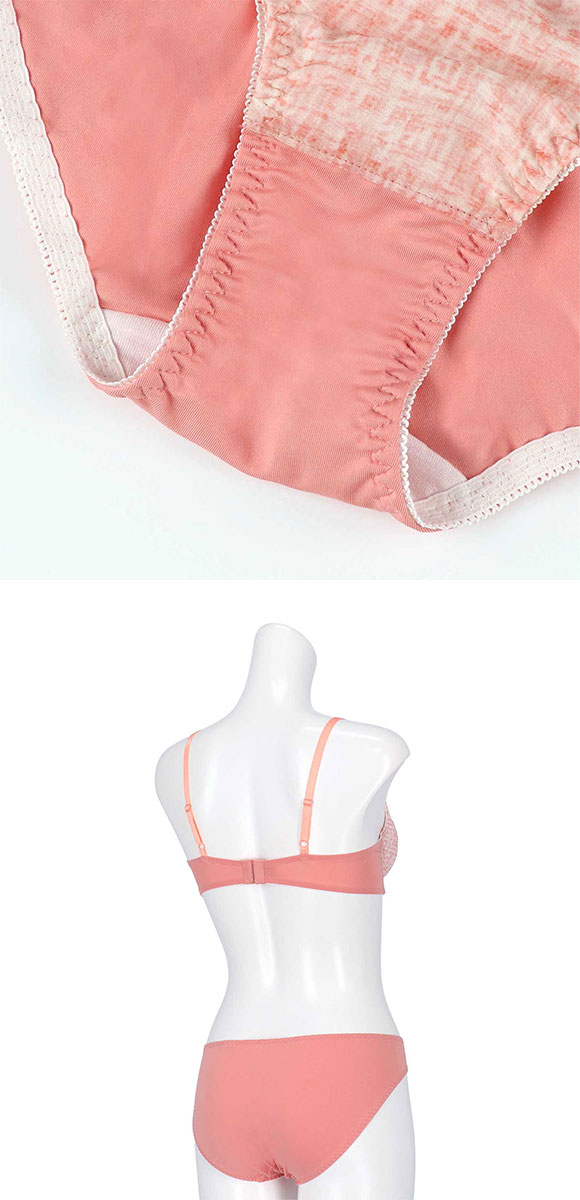 アンフィ ブラ＆ショーツセット まる胸メイク 刺繍 プリントレース ABCDE ブラジャー ショーツ セット 大きいサイズ AMPHI BCC244