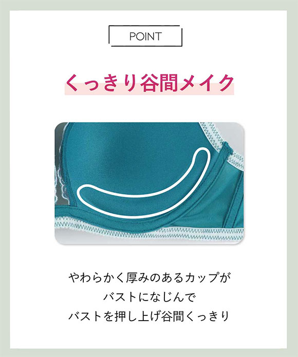 アンフィ 寄せて谷間メイク ノンワイヤー ブラジャー L字 BCDEF BLH305 AMPHI 大きいサイズ