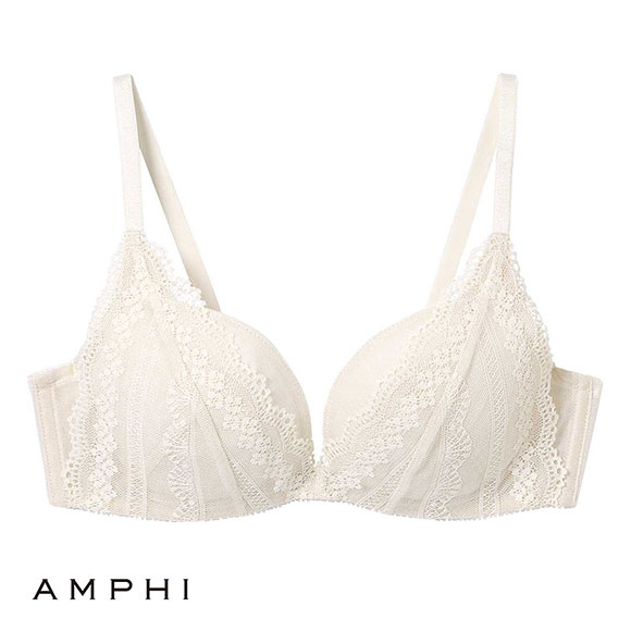 アンフィ AMPHI 寄せて谷間メイク L字ワイヤーブラ ブラジャー 3/4カップ BCDEFG 大きいサイズ BLH395 単品