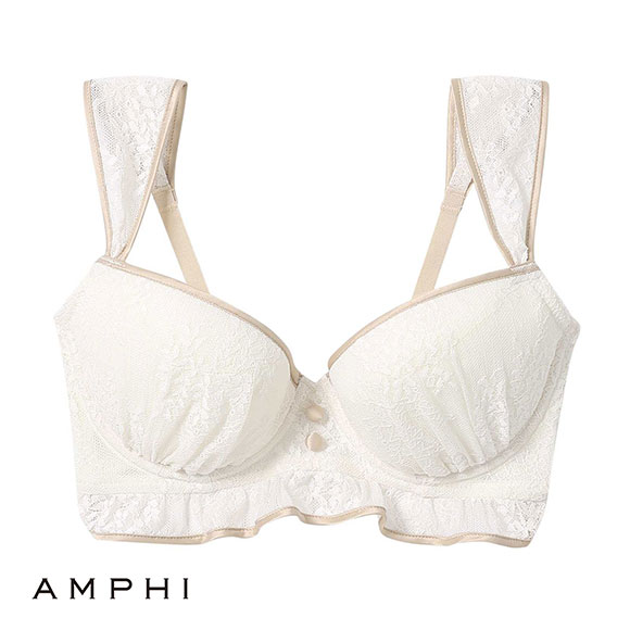 アンフィ AMPHI 脇スッキリ 寄せる機能のブラ ブラジャー 3/4カップ EFGH 大きいサイズ BLH398
