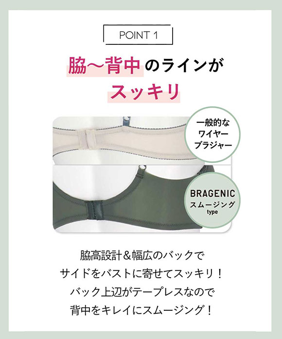 アンフィ NAILS INC×AMPHI ブラジェニック アウターにひびきにくい ブラジャー ノンワイヤー スムージング BMI245 AMPHI