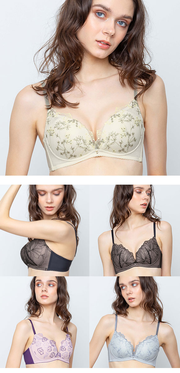 アンフィ AMPHI ブラジェニック BRAGENIC 脇高細見えタイプ ノンワイヤーブラ ブラジャー 脇高 ABCDEFG BMI353 大きいサイズ