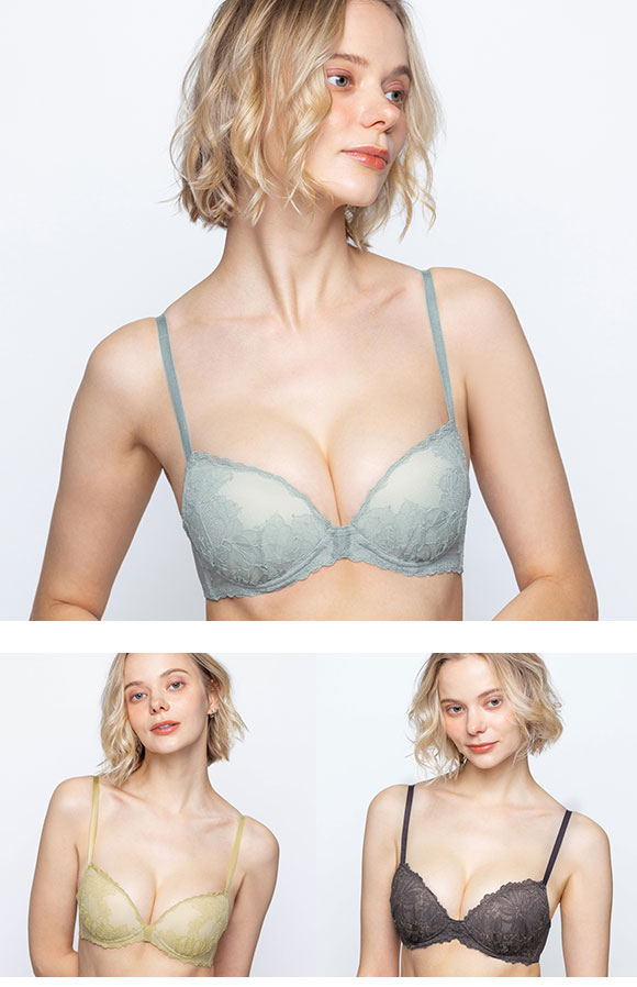 アンフィ SPRiNG×AMPHI ブラジェニック 盛り胸タイプ ブラジャー ノンワイヤー 3/4カップ くっきり谷間 ABCDEF AMPHI BRAGENIC BMI448