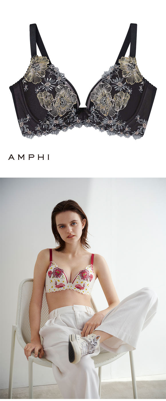 アンフィ グラマリッチ ブラジャー ダブル盛タイプ グラマラス＆リッチな谷間メイク 3/4カップ F AMPHI BYJ309 Glama-Rich