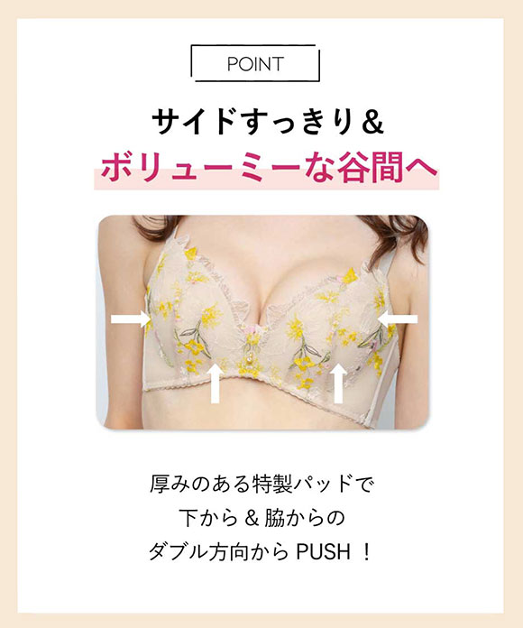 アンフィ グラマリッチ ブラジャー ダブル盛タイプ グラマラス＆リッチな谷間 FG 大きいサイズ AMPHI BYJ395 Glama-Rich