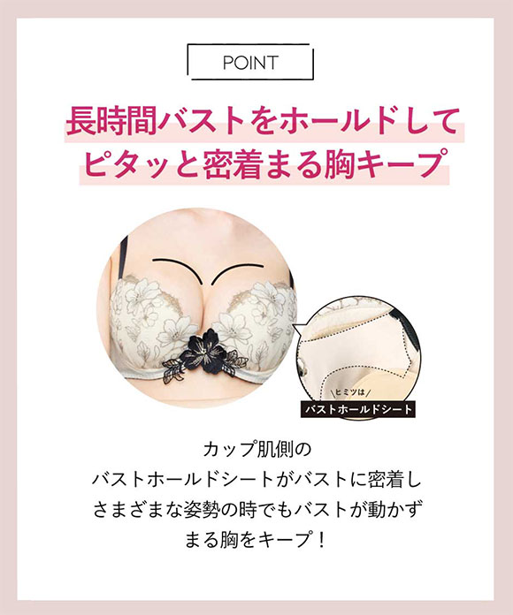 アンフィ ホールドデイブラ ブラジャー BC 長時間、バストをしっかりホールド AMPHI Hold Day Bra BYJ396