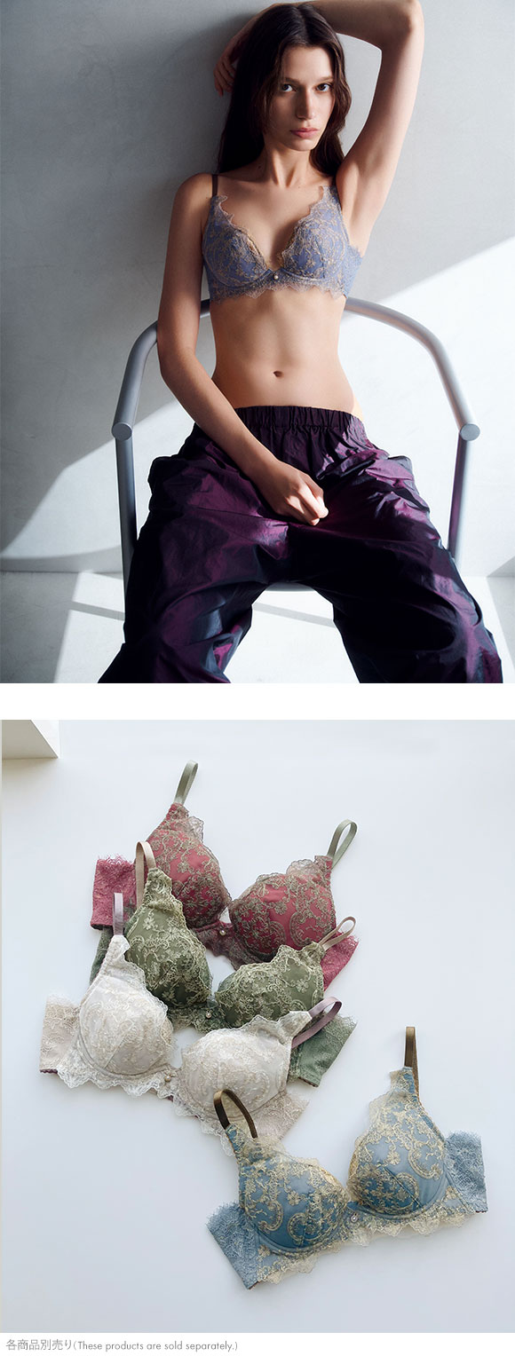 アンフィ グラマリッチ ブラジャー 脇スッキリ グラマラス＆リッチな谷間をメイク BYJ603 脇高 DE AMPHI Glama-Rich 大きいサイズ