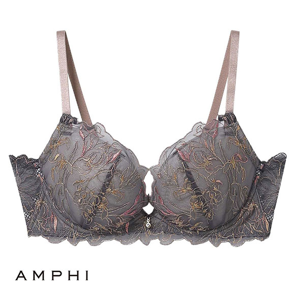 アンフィ AMPHI グラマラス＆リッチな谷間をメイクする グラマリッチブラ Glama-Rich 脇スッキリ ライトタイプ BYJ685 3/4カップ BC 単品