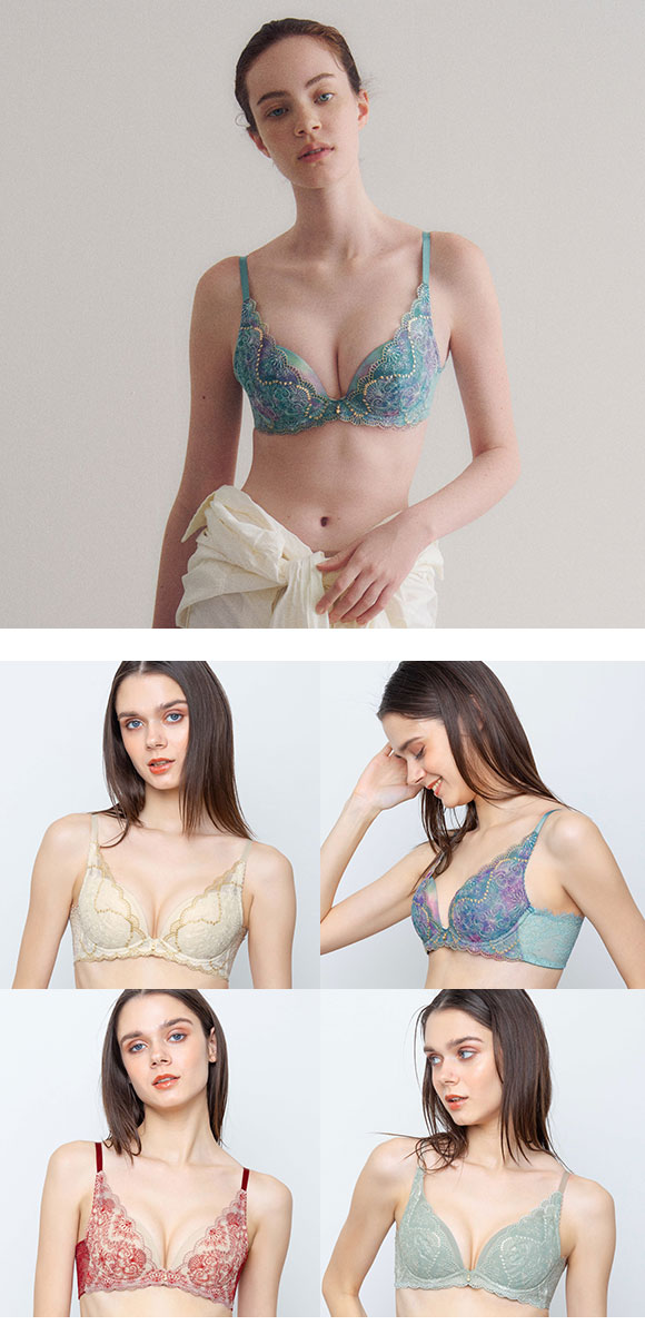 アンフィ グラマリッチ ブラジャー 脇スッキリ グラマラス＆リッチな谷間をメイク BYJ698 脇高 DE AMPHI Glama-Rich 大きいサイズ