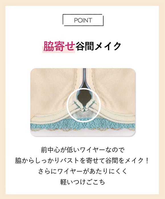 アンフィ グラマリッチ ブラジャー 脇スッキリ グラマラス＆リッチな谷間をメイク BYJ698 脇高 DE AMPHI Glama-Rich 大きいサイズ