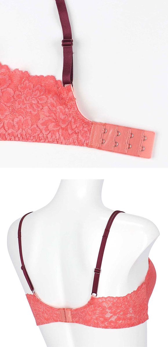 アンフィ ノンワイヤー ブラジャー ラクなつけごこち レース AMPHI