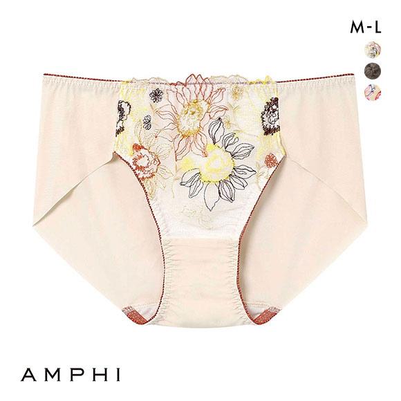 アンフィ さらっと快適、夏ブラ ペアショーツ ノーマル ML BLH304シリーズ AMPHI