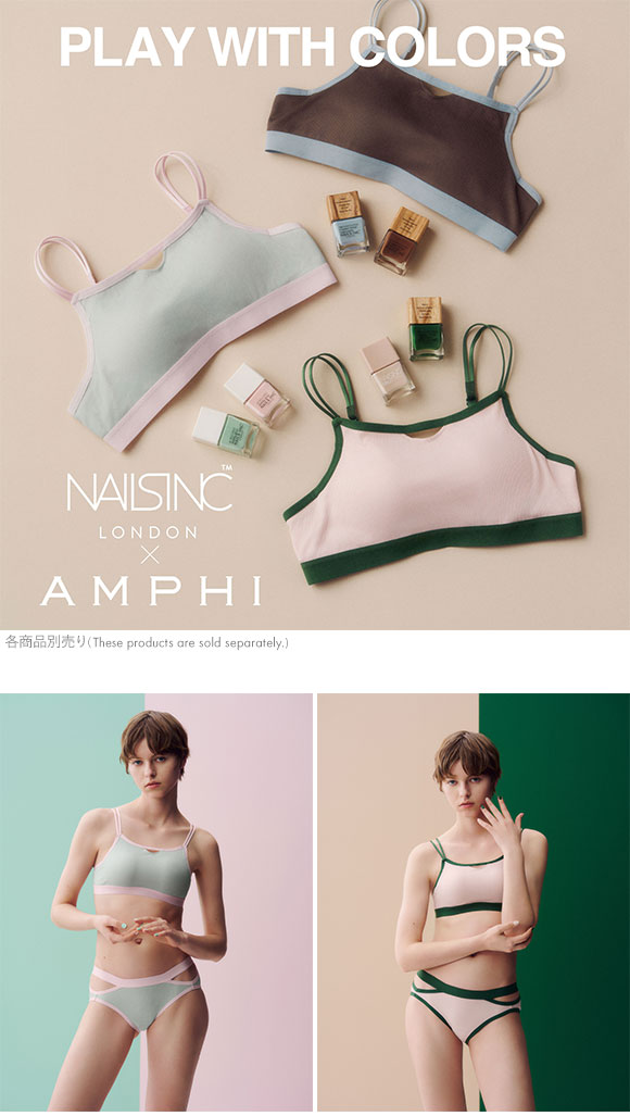 アンフィ NAILS INC×AMPHI ペアショーツ ノーマル ML バイカラー リブ BLH307シリーズ AMPHI