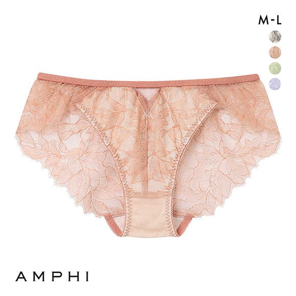 アンフィ ブラジェニック 脇高細見えタイプ ペアショーツ バックレース BMI355シリーズ AMPHI BRAGENIC