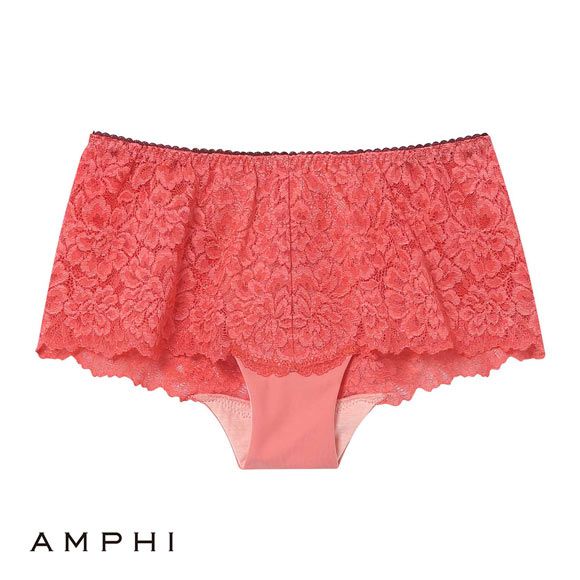 アンフィ ルーピング ペアショーツ ボーイレングス ひびきにくい バックレース ML2L LSF102シリーズ AMPHI L∞Ping