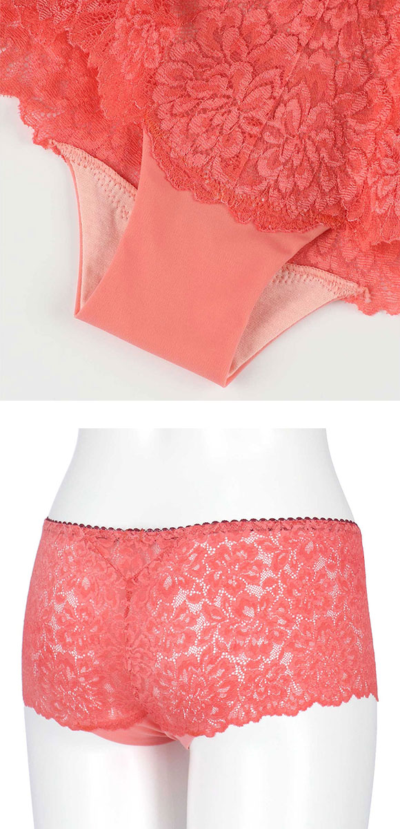 アンフィ ルーピング ペアショーツ ボーイレングス ひびきにくい バックレース ML2L LSF102シリーズ AMPHI L∞Ping