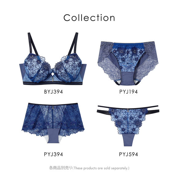 アンフィ ふわふわブラ ペアショーツ ボーイレングス 総レース ひびきにくい BYJ394シリーズ AMPHI