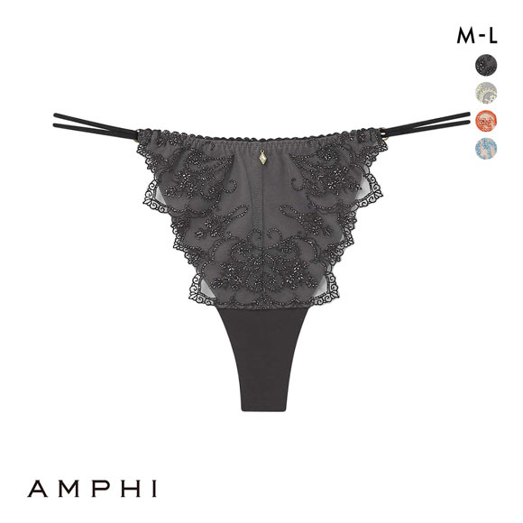 アンフィ ホールドデイブラ Tバックショーツ ソング M ストリング バックレース BYJ301シリーズ AMPHI Hold Day Bra