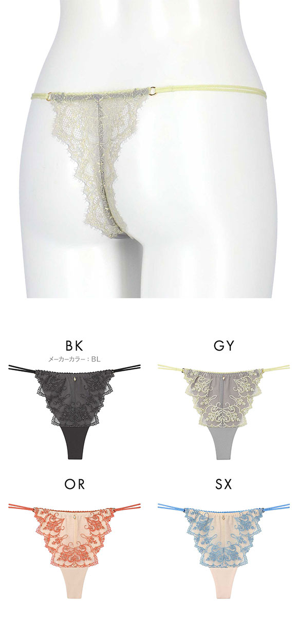 アンフィ ホールドデイブラ Tバックショーツ ソング M ストリング バックレース BYJ301シリーズ AMPHI Hold Day Bra