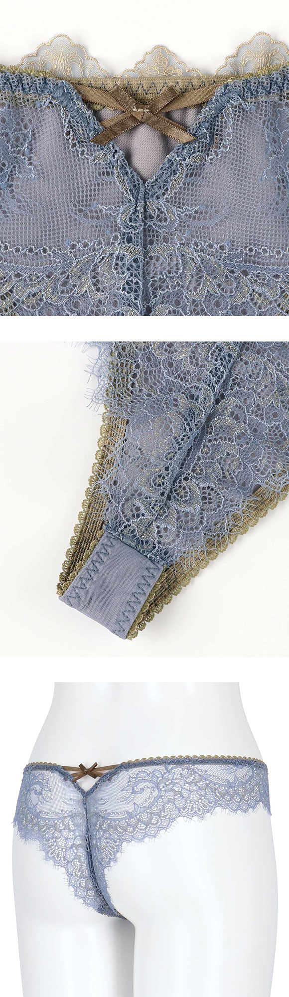 アンフィ グラマリッチ ペアショーツ Tバックショーツ ソング バックレース BYJ603シリーズ M AMPHI