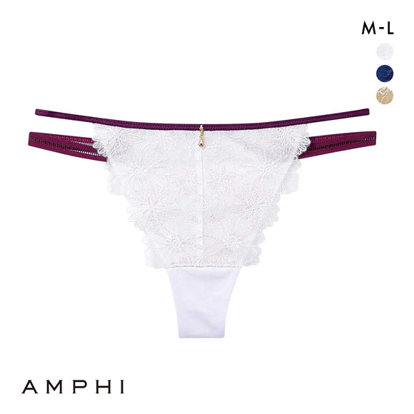 アンフィ ふわふわブラ ペアショーツ Tバックショーツ バックレース BYJ394シリーズ AMPHI