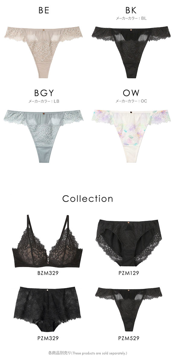 アンフィ AMPHI ブラレット ペアショーツ Tバックショーツ ソング BZM329シリーズ PZM529 単品