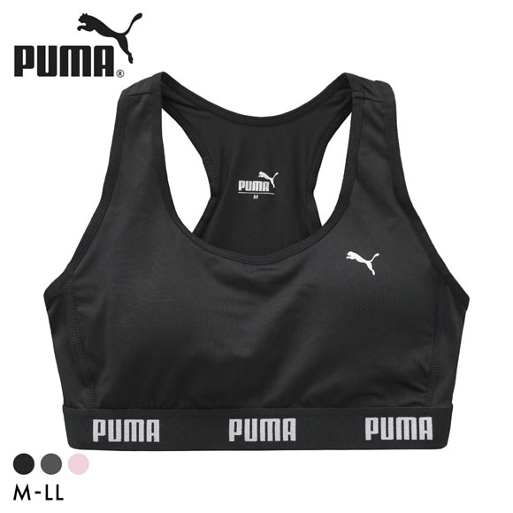 プーマ PUMA キャットロゴ ハーフトップ レディース スポーツブラ ノンワイヤー