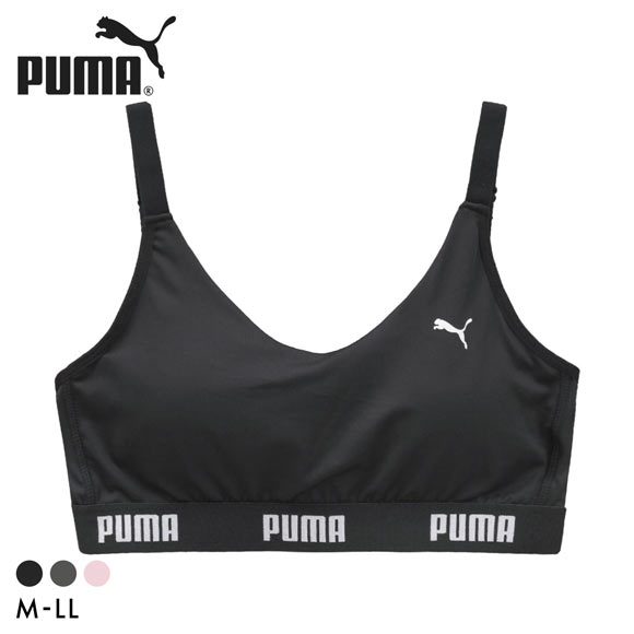 プーマ PUMA キャットロゴ ストラップタイプ ハーフトップ レディース ノンワイヤー スポーツ