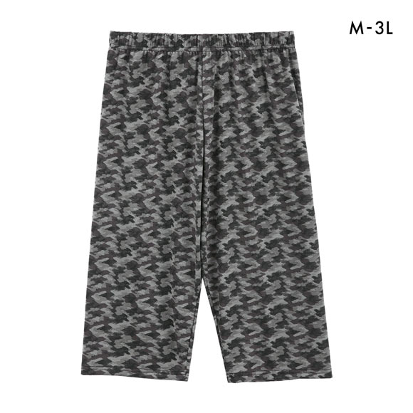 SUKENO おにわパンツ 迷彩柄 7分丈ボトム メンズ ルームウェア ワンマイルウェア 大きいサイズ 助野