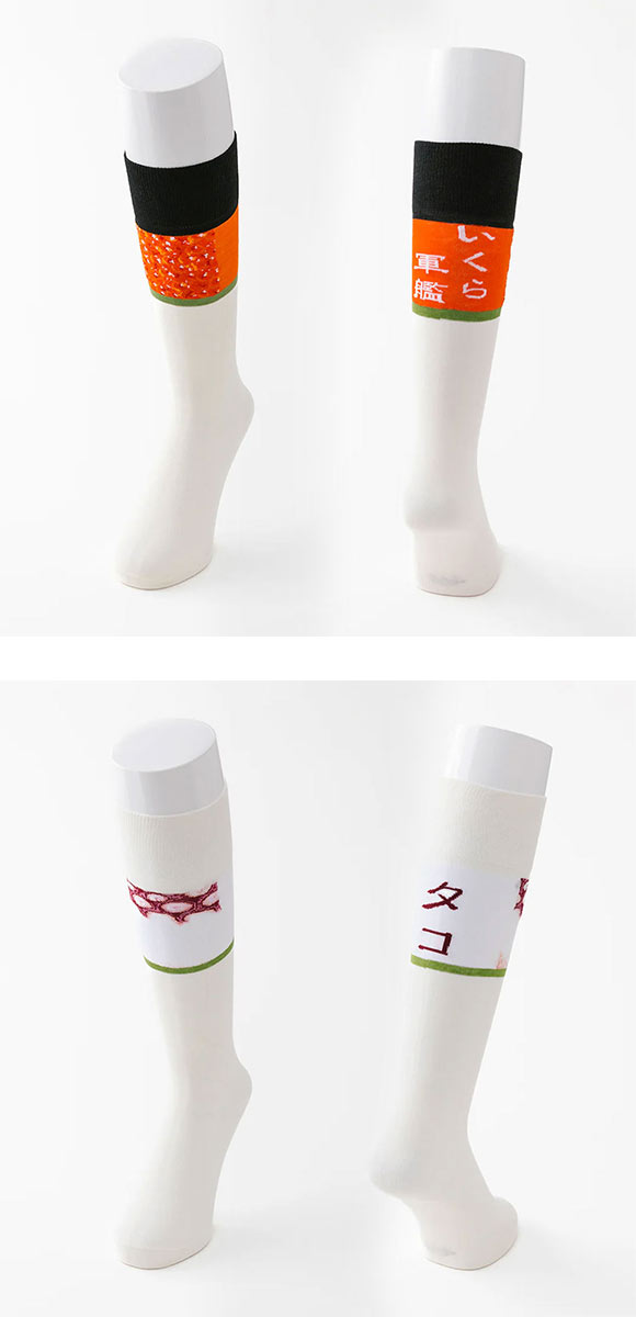 SUKENO 富山生まれの「履くお寿司」 寿司そっくす 桶入りセット フリーサイズ 6足セット ソックス 靴下 男女兼用