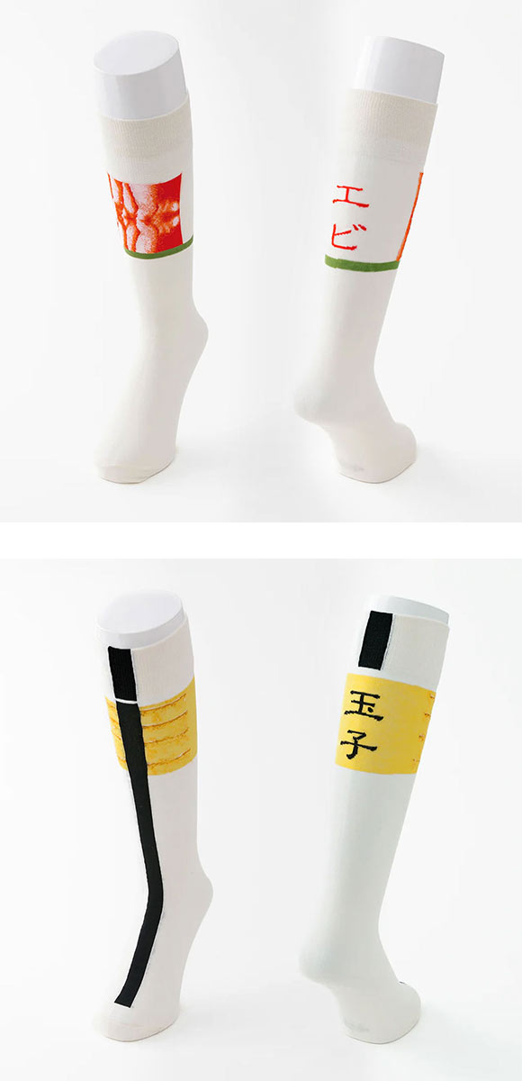 SUKENO 富山生まれの「履くお寿司」 寿司そっくす 桶入りセット フリーサイズ 6足セット ソックス 靴下 男女兼用