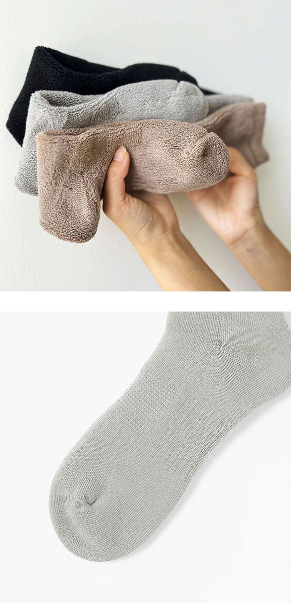 SUKENO らく圧 着圧 パイル ハイソックス メンズ ソックス 靴下 25-27cm