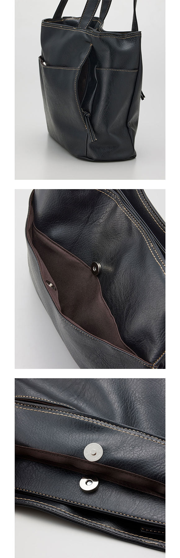 ニッセン 10ポケット多収納トートバッグ A4対応 革 かばん レディース 通勤用 仕事用 大人 おしゃれ ギフト nissen