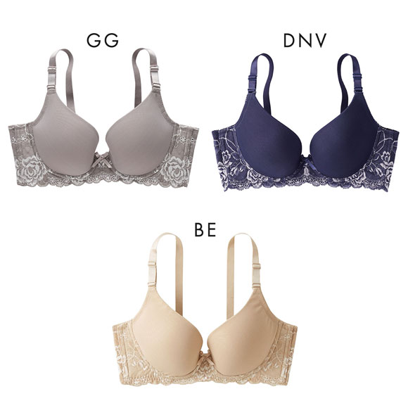 ニッセン 内緒でメイク！ノンワイヤー 脇高 柔らかシームレスブラジャー EF 大きいサイズ nissen