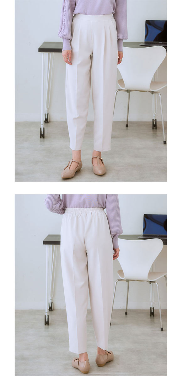 ニッセン ストレッチダブルクロスツータックテーパードパンツ しわになりにくい L LL 3L nissen