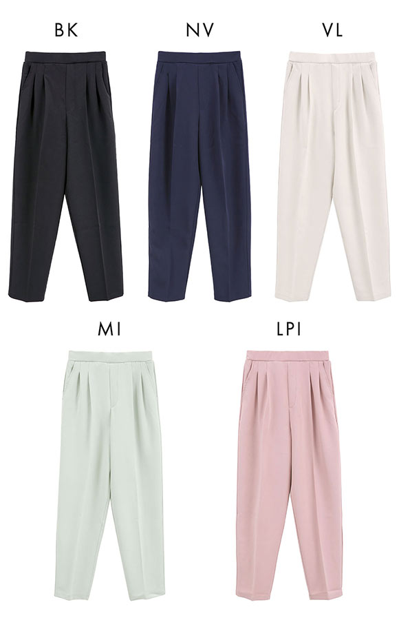 ニッセン ストレッチダブルクロスツータックテーパードパンツ しわになりにくい L LL 3L nissen