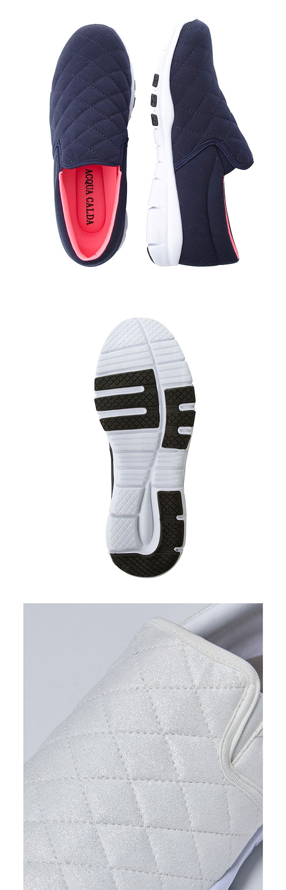 ゆったり幅広 超軽量キルティング スリッポン スニーカー ワイズ4E 歩きやすい 軽い 履きやすい nissen ニッセン