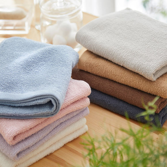 ニッセン フェイスタオル10枚セット 約34×80cm Dailycolor 乾きやすい超薄手 nissen