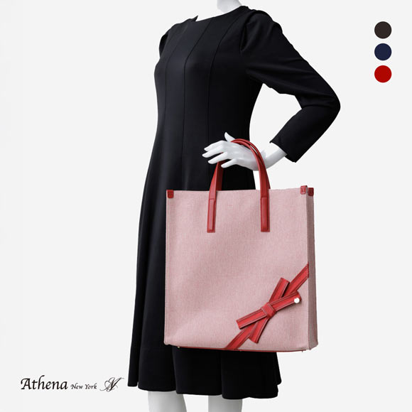アシーナニューヨーク マディソン トートバッグ リボン Athena New York