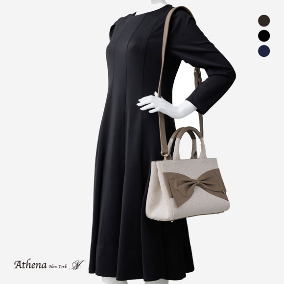 アシーナニューヨーク キンバリー スクエア トート バッグ リボン Athena New York