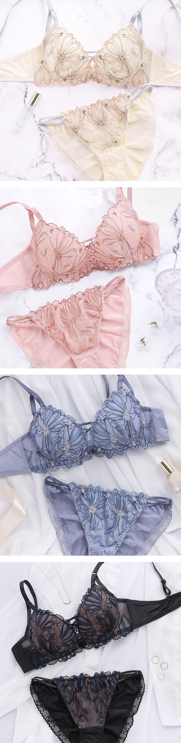 ブラジャー ショーツ セット 谷間ブラ 盛れる 寄せ 大きいサイズ モンシェルピジョン MCP ボヌールブーケ ABCDEF ブラセット 下着