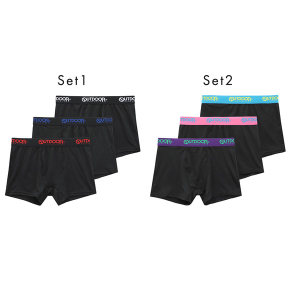 アウトドア プロダクツ POPカラー ボクサーパンツ 3枚セット メンズ OUTDOOR PRODUCTS 前とじ POP M L LL 大きいサイズ
