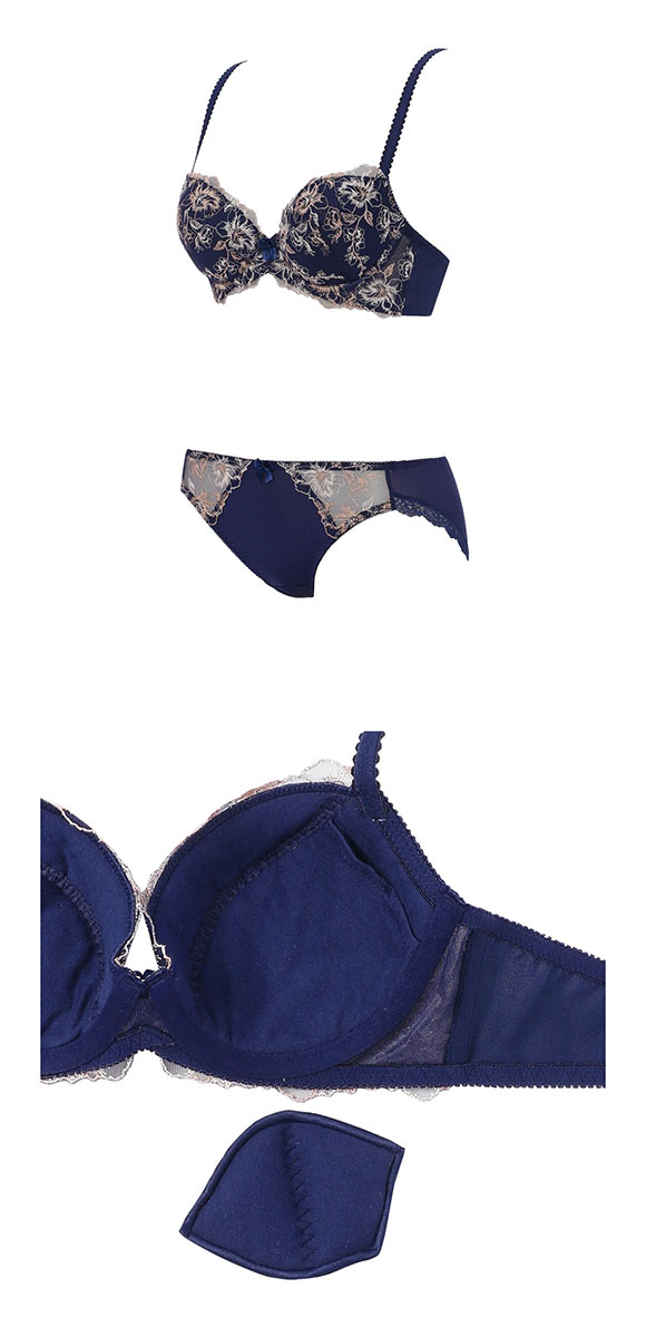 トリンプ 美胸ソフトブラ クラッシーペタルズ ブラセット ブラジャー ショーツ セット Trimph